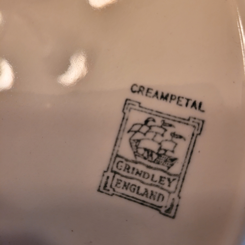 VINTAGE Grindley CreamPetal Oval Platter ELDON Pattern - Picture 5 of 5